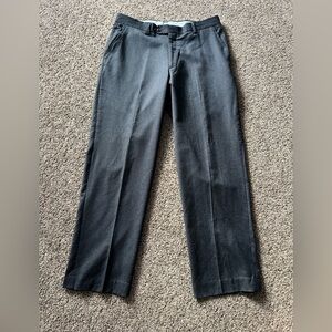 Orvis Men's 100% Wool Dress Pants Size W 34X 30 L Black Pleated